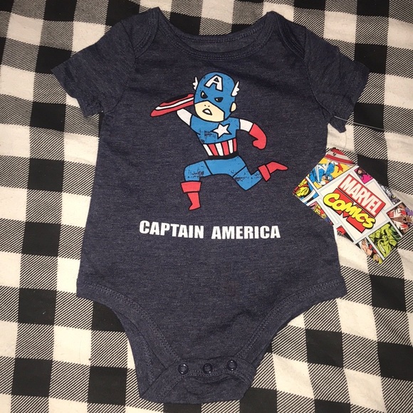 NWT Marvel Captain America Romper & Bodysuit Set - Picture 5 of 8